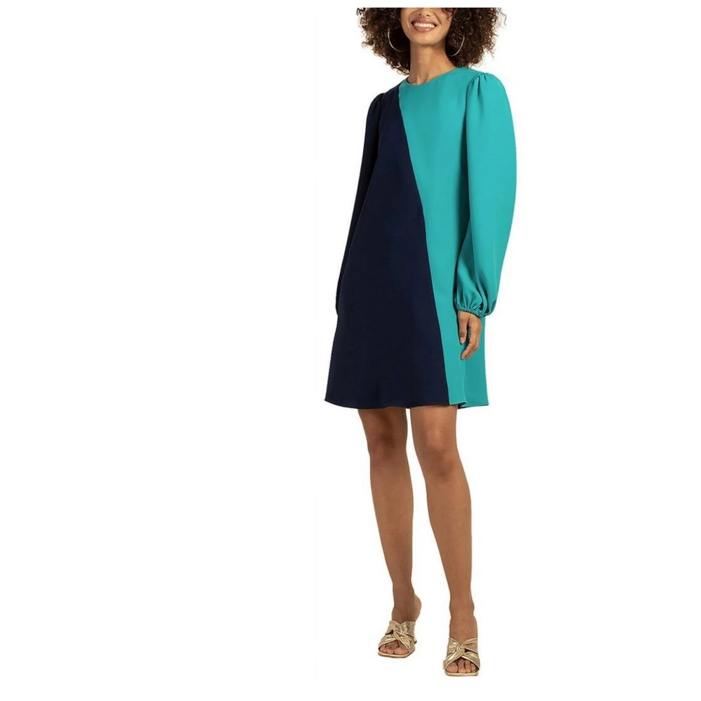 🆕 Trina Turk Echo Colorblock Long Sleeve Dress